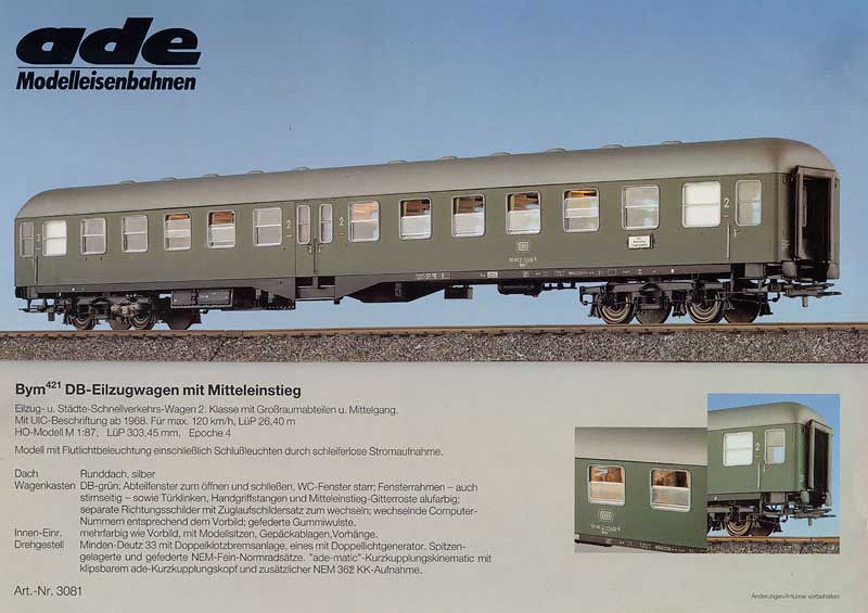 ADE-Wagen Farbprospekt Mitteleinstiegswagen Bym (